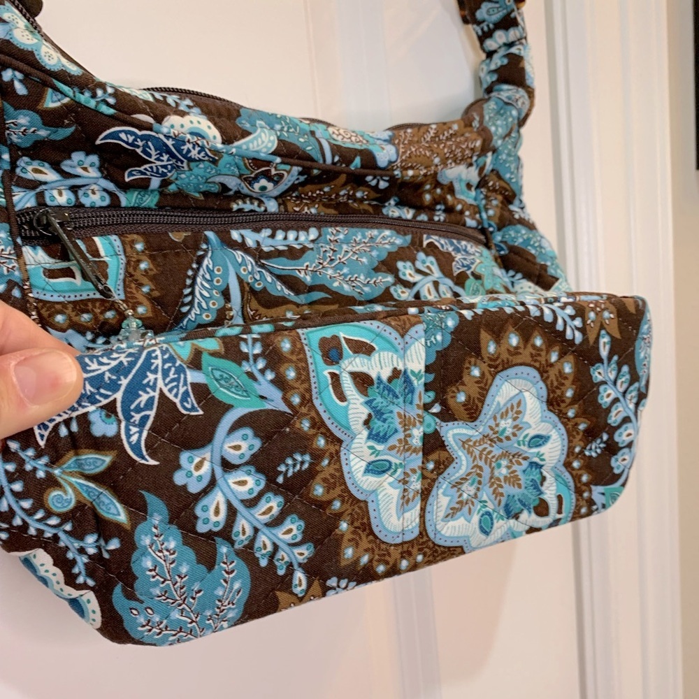 Vera Bradley Upcycled Beaded Java Blue Handbag - Picture 10 of 11